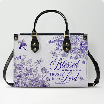 Personalized Christian Leather Handbag – Custom Name, Color & Bible Verse | CHRISTIANARTBAG