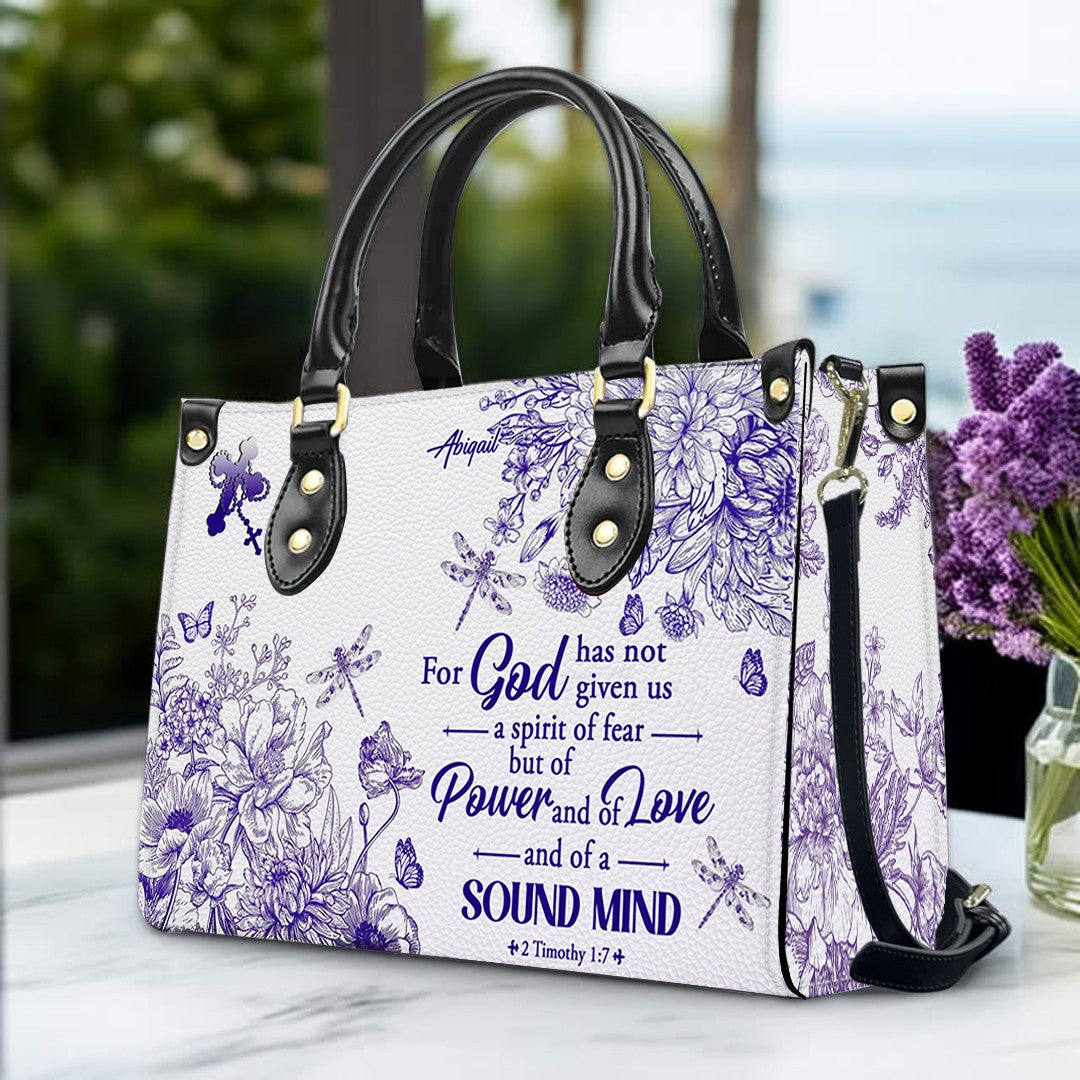 Personalized Christian Leather Handbag – Custom Name, Color & Bible Verse | CHRISTIANARTBAG