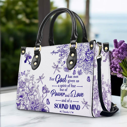 Personalized Christian Leather Handbag – Custom Name, Color & Bible Verse | CHRISTIANARTBAG