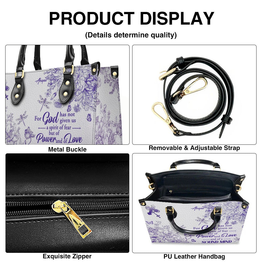 Personalized Christian Leather Handbag – Custom Name, Color & Bible Verse | CHRISTIANARTBAG