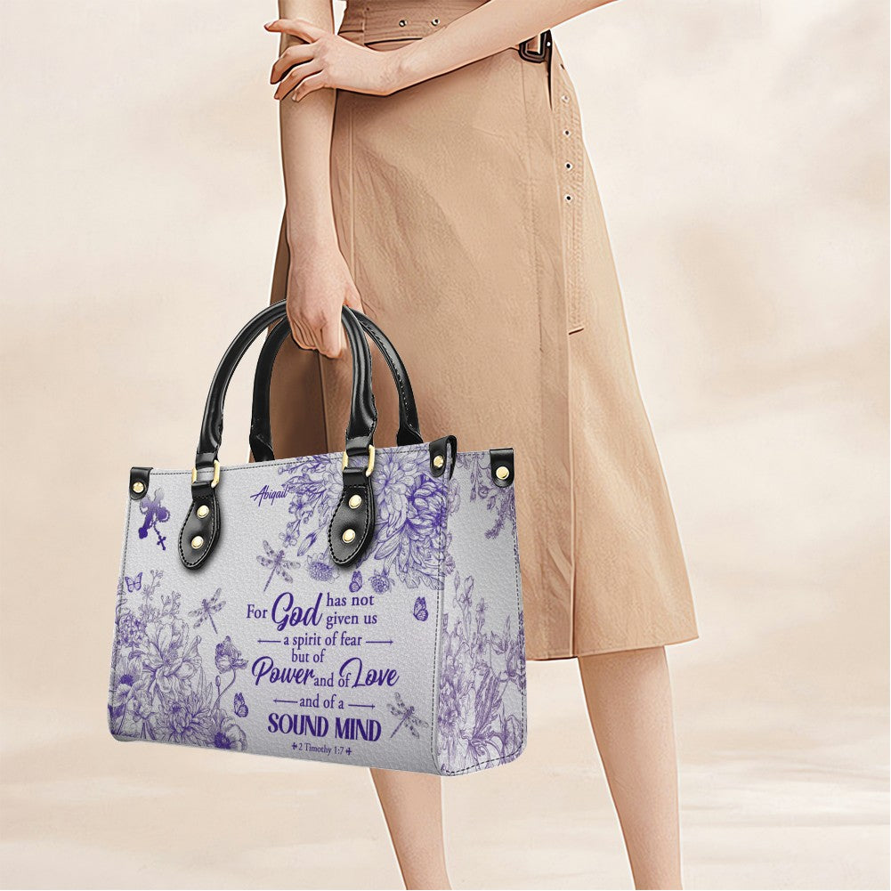 Personalized Christian Leather Handbag – Custom Name, Color & Bible Verse | CHRISTIANARTBAG