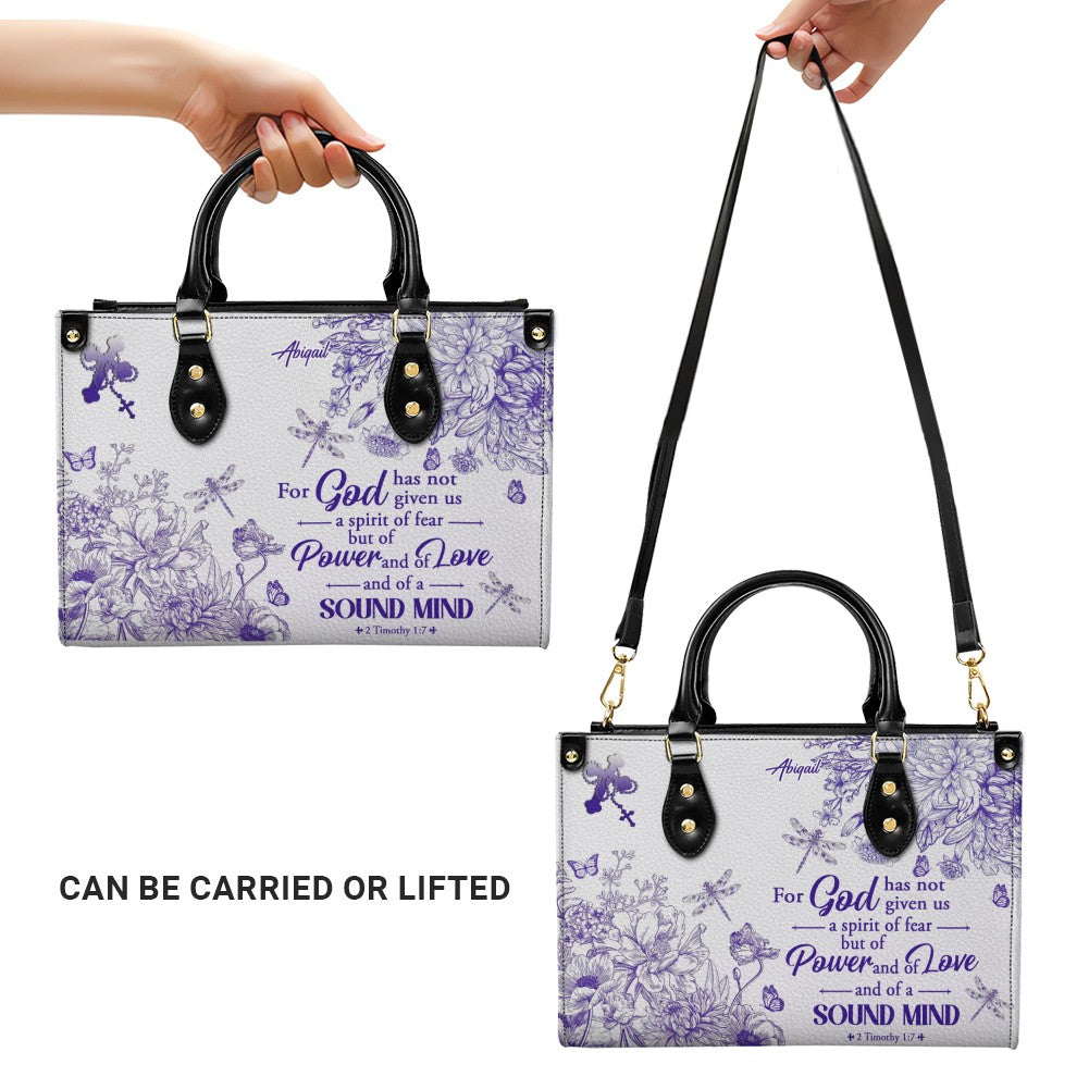 Personalized Christian Leather Handbag – Custom Name, Color & Bible Verse | CHRISTIANARTBAG