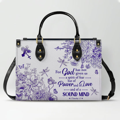 Personalized Christian Leather Handbag – Custom Name, Color & Bible Verse | CHRISTIANARTBAG
