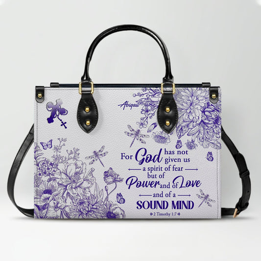 Personalized Christian Leather Handbag – Custom Name, Color & Bible Verse | CHRISTIANARTBAG