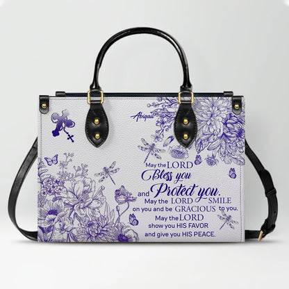 Personalized Christian Leather Handbag – Custom Name, Color & Bible Verse | CHRISTIANARTBAG