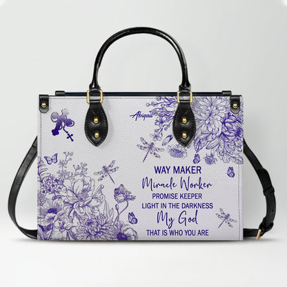 Personalized Christian Leather Handbag – Custom Name, Color & Bible Verse | CHRISTIANARTBAG