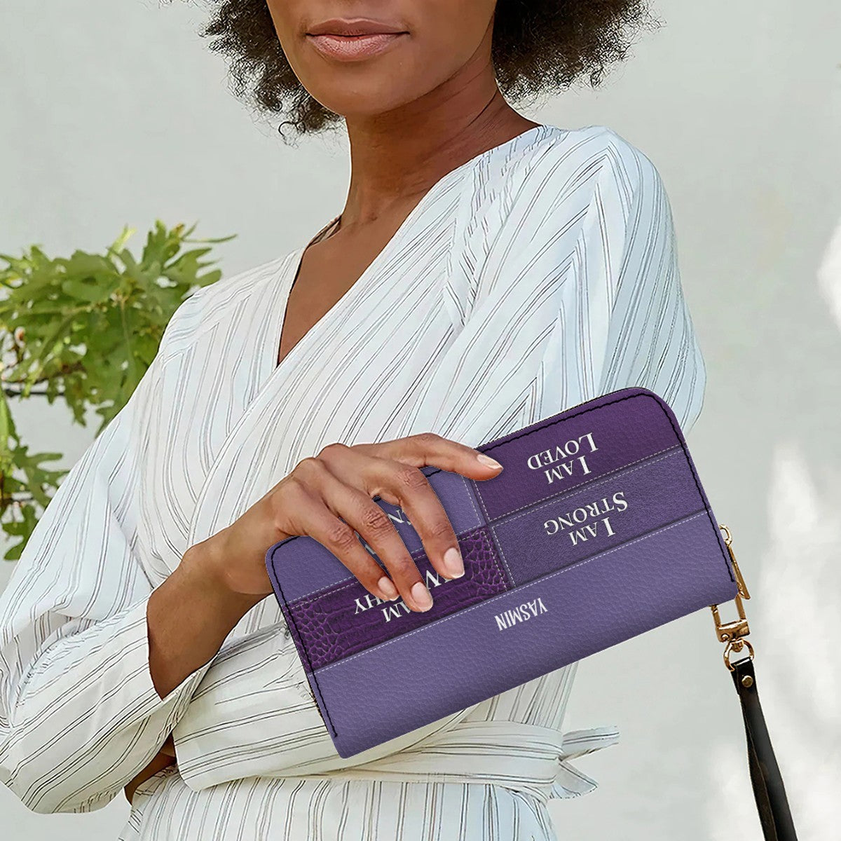 CHRISTIANARTBAG Personalized Leather Handbag & Long Wallet Set