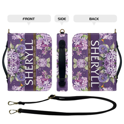Christianartbag Handbags- Uncover the sacred meaning of your name - Leather Handbag Purple - Personalized Bags - Gifts for Women - Christmas Gift - CABLTB02271024.