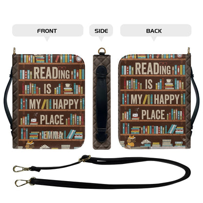 CHRISTIANARTBAG Book Covers - Reading Is My Happy Place - Personalized Book Cover