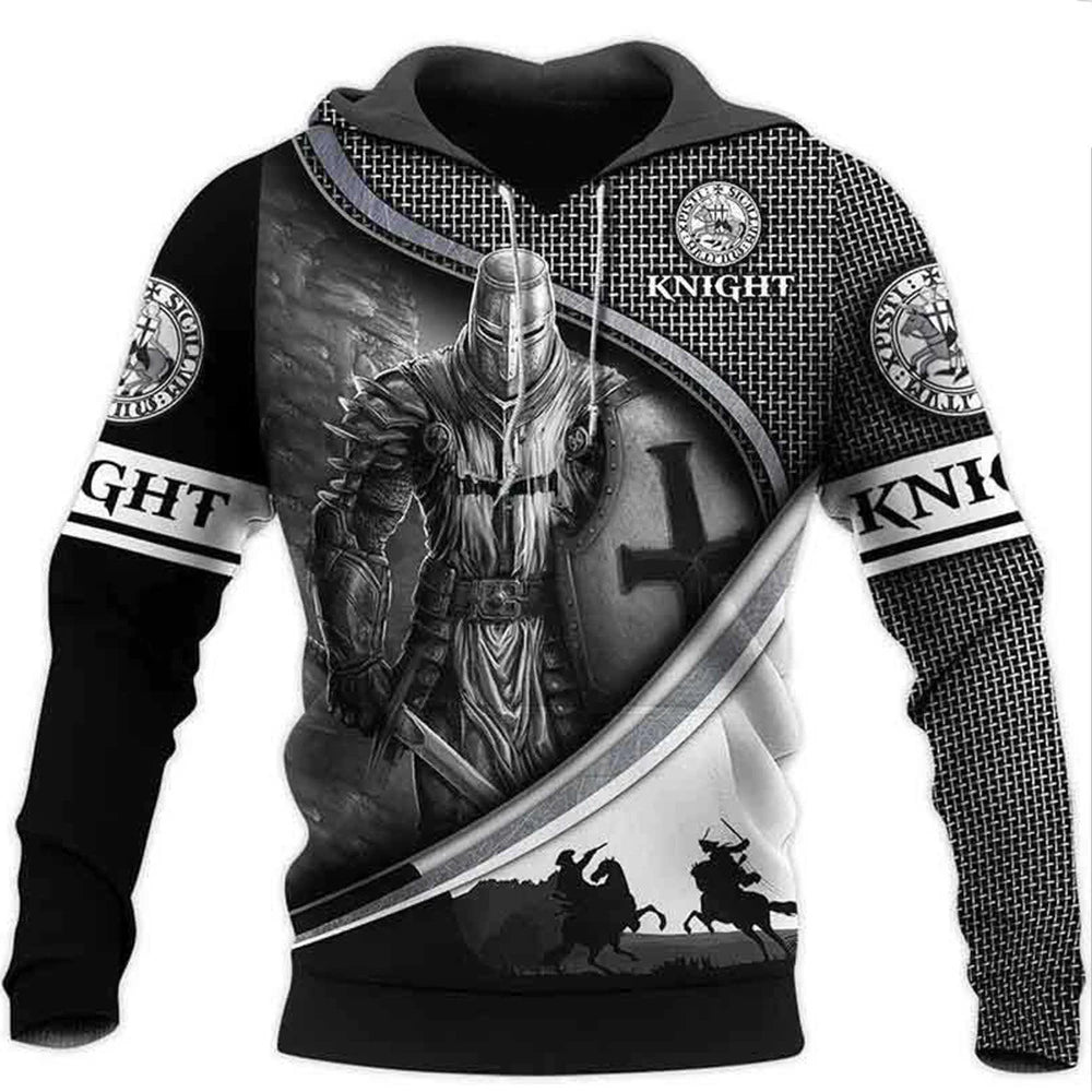 Christianartbag Clothing, Knight Templar Armor Jesus God Guard, Christian 3D T-Shirt, Christian 3D Hoodie, Christian 3D Sweater, Unisex 3D T-Shirt. - Christian Art Bag