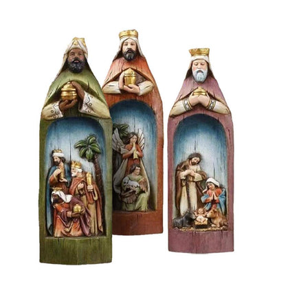 Christianartbag Home Decor, Holy Family Statue Religious Virgin Mary Figurine Angels Easter Nativity Manger Sculpted Indoor Home Tabletop Decorations - Christian Art Bag