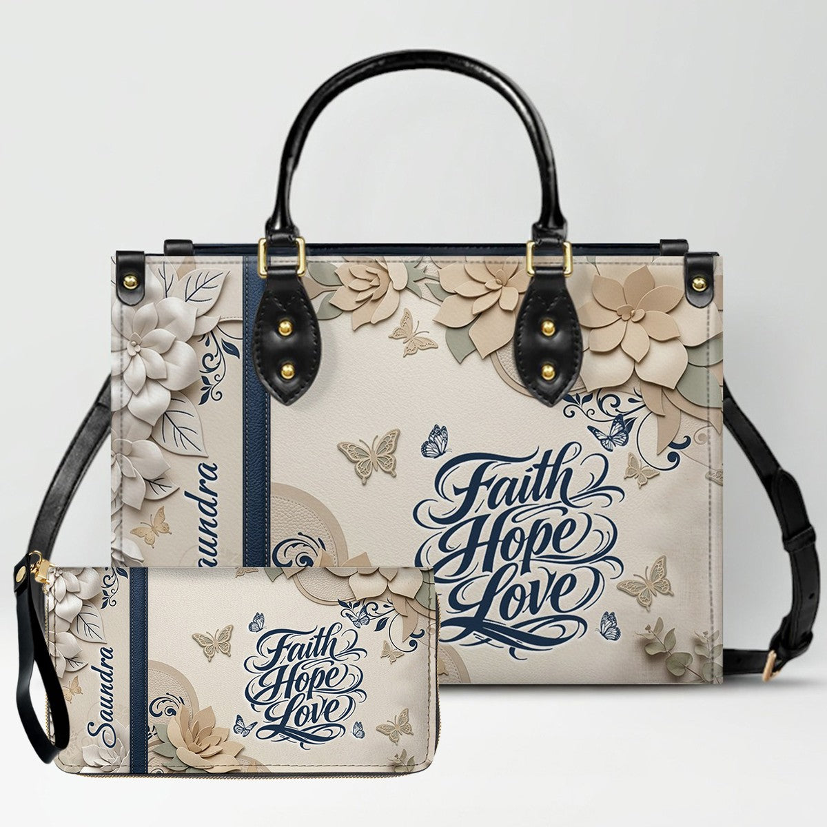 CHRISTIANARTBAG Personalized Leather Handbag for Women – Custom Faith-Based Tote Bag with Bible Verses – Inspirational Christian Gifts for Her CAB01052626