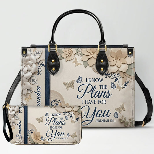 Personalized Leather Handbag | Custom Bible Verse Tote | Meaningful Christian Gift for Her | CHRISTIANARTBAG CAB0171126