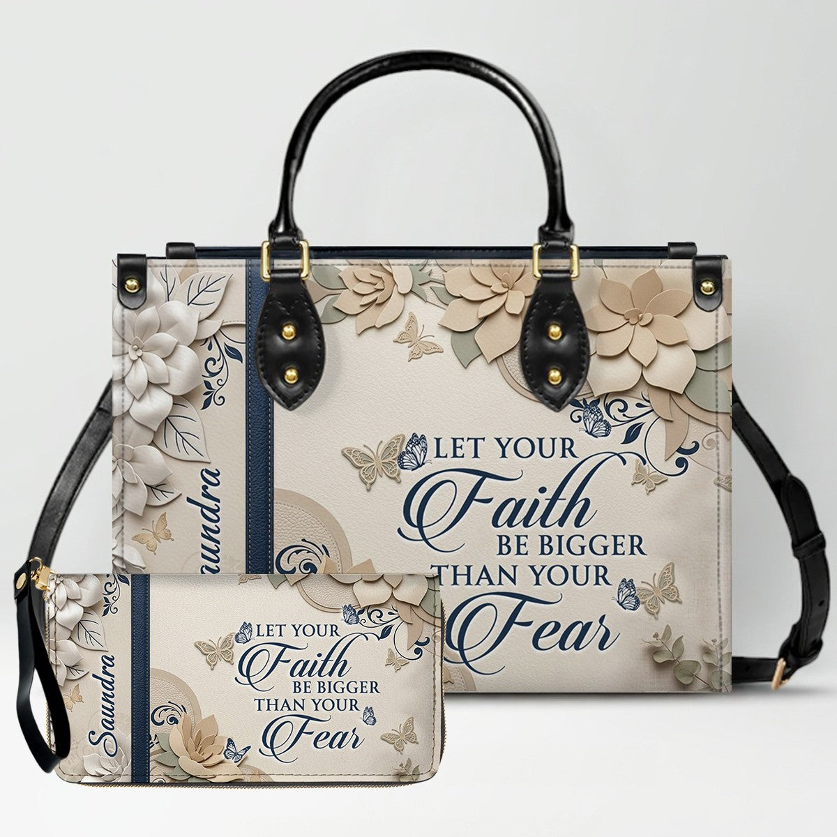 CHRISTIANARTBAG Personalized Leather Handbag for Women – Custom Faith-Based Tote Bag with Bible Verses – Inspirational Christian Gifts for Her CAB01052626