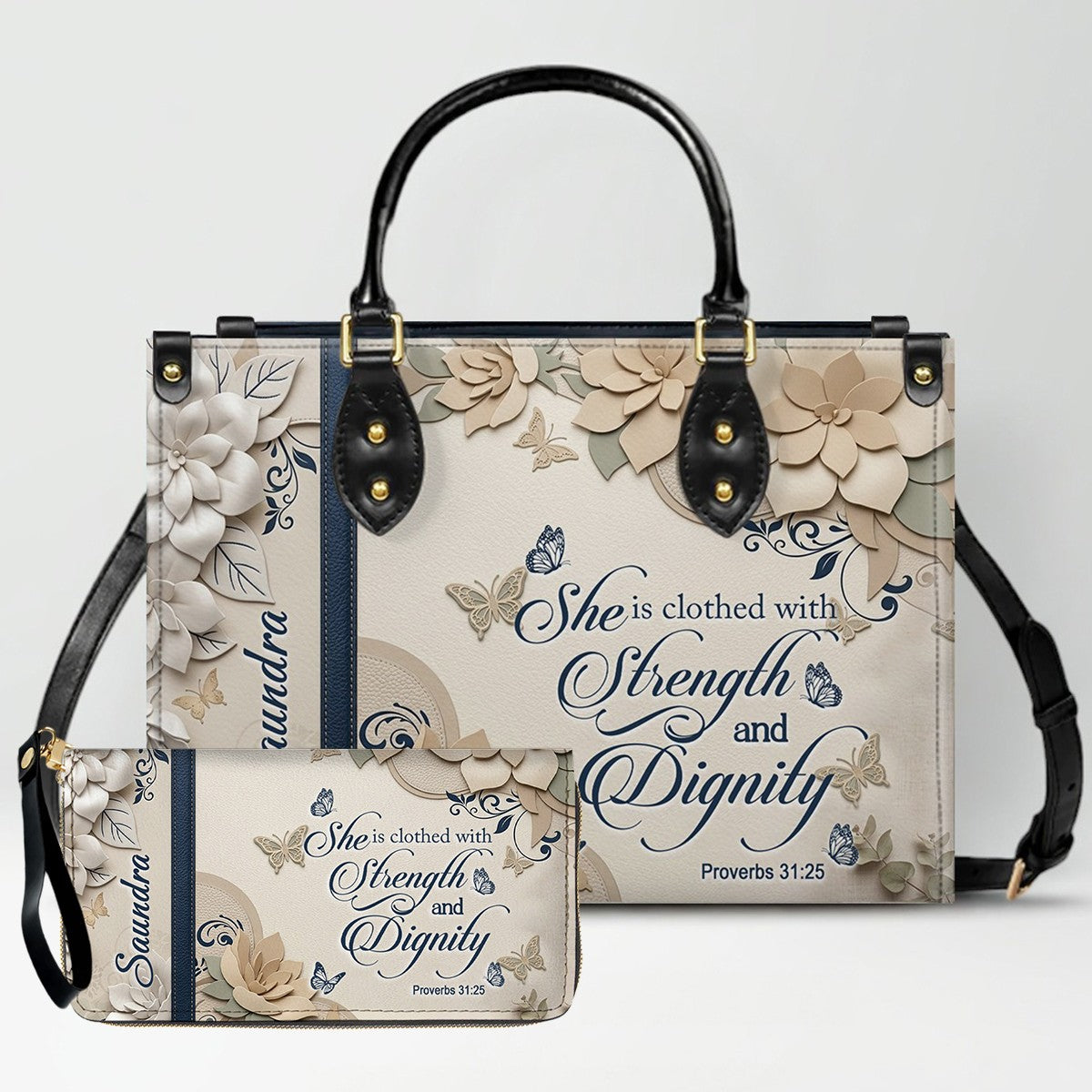 CHRISTIANARTBAG Personalized Leather Handbag for Women – Custom Faith-Based Tote Bag with Bible Verses – Inspirational Christian Gifts for Her CAB01052626