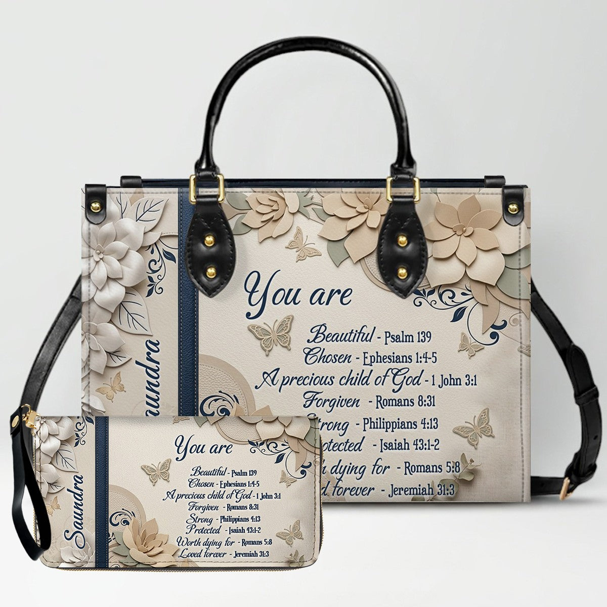 CHRISTIANARTBAG Personalized Leather Handbag for Women – Custom Faith-Based Tote Bag with Bible Verses – Inspirational Christian Gifts for Her CAB01052626