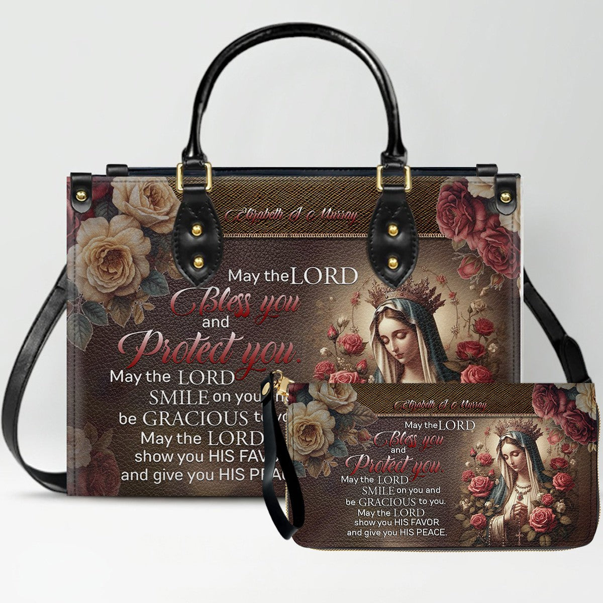 Custom Engraved Leather Handbag - Elegance & Faith Combined - CHRISTIANARTBAG CABLTHB01031226