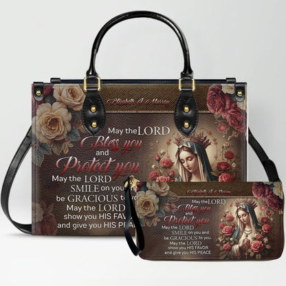Custom Engraved Leather Handbag - Elegance & Faith Combined - CHRISTIANARTBAG CABLTHB01031226