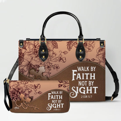 SET – Personalized Leather Handbag & Clutch | Christian Gift by CHRISTIANARTBAG