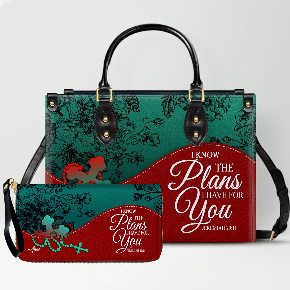 Personalized Christian Leather Handbag – Christian Christmas Gift for Women