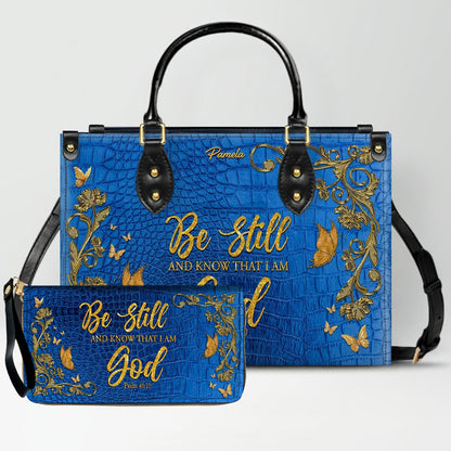 SET Personalized Leather Handbag with Long Wallet – Christian Bible Verse Bag | CHRISTIANARTBAG | Buy Handbag Get Wallet