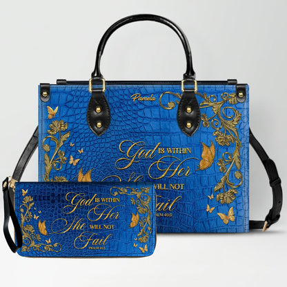 SET Personalized Leather Handbag with Long Wallet – Christian Bible Verse Bag | CHRISTIANARTBAG | Buy Handbag Get Wallet