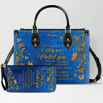 SET Personalized Leather Handbag with Long Wallet – Christian Bible Verse Bag | CHRISTIANARTBAG | Buy Handbag Get Wallet