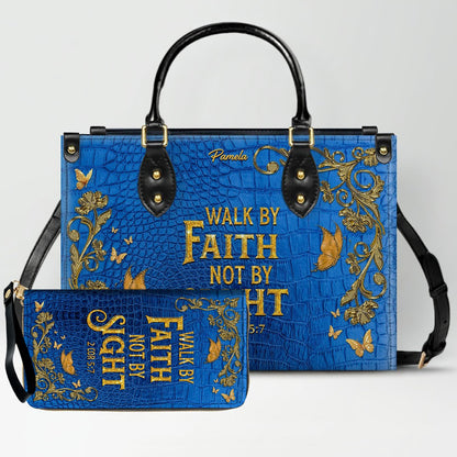 SET Personalized Leather Handbag with Long Wallet – Christian Bible Verse Bag | CHRISTIANARTBAG | Buy Handbag Get Wallet