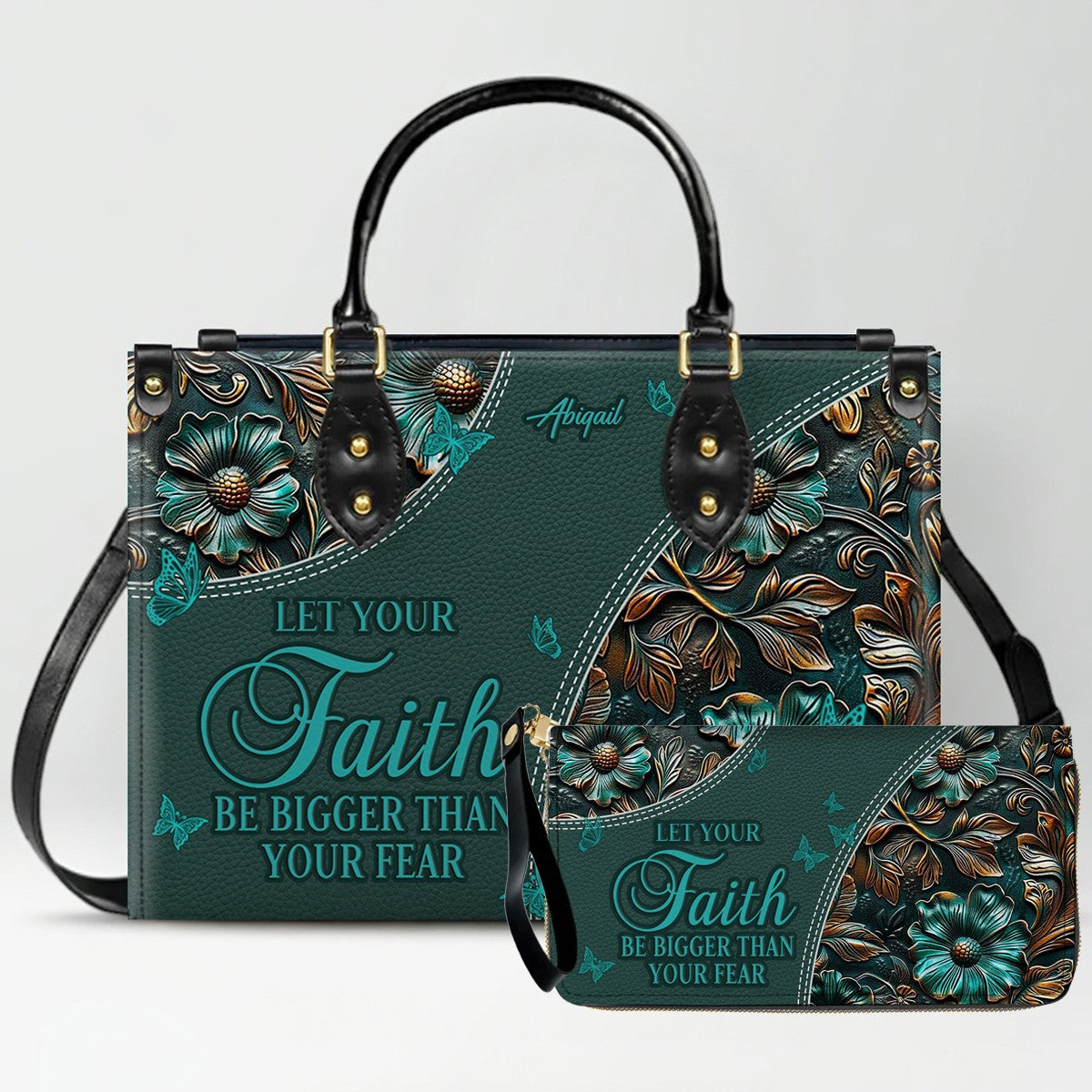 Personalized Christian Handbag with Bible Verses – Custom Name Faith Gift - CAB 120525