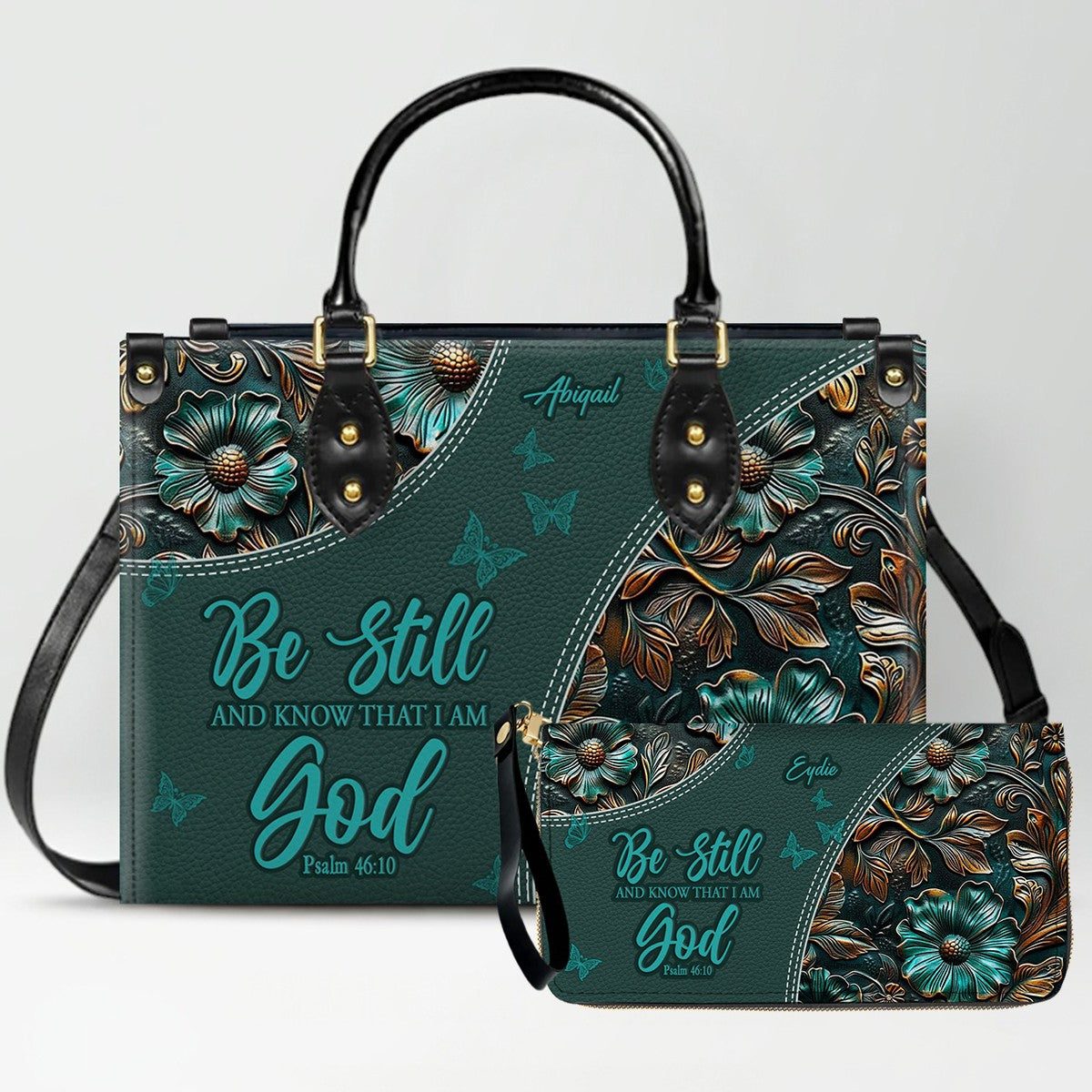 Personalized Christian Handbag with Bible Verses – Custom Name Faith Gift - CAB 120525