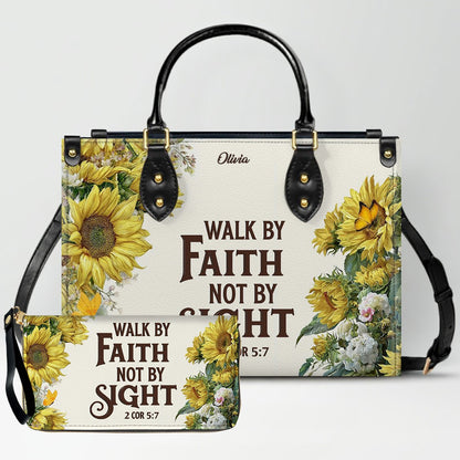 Personalized Christian Leather Handbag for Women – Custom Name & Bible Verse | CHRISTIANARTBAG CAB011426