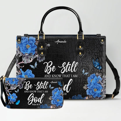 Personalized Christian Leather Handbag & Long Wallet Set – Christian Bible Verse Bag | CHRISTIANARTBAG CAB01012326