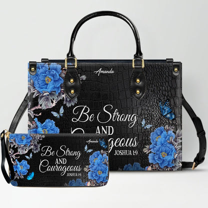 Personalized Christian Leather Handbag & Long Wallet Set – Christian Bible Verse Bag | CHRISTIANARTBAG CAB01012326