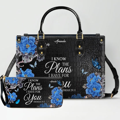 Personalized Christian Leather Handbag & Long Wallet Set – Christian Bible Verse Bag | CHRISTIANARTBAG CAB01012326