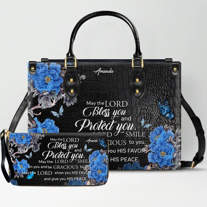 Personalized Christian Leather Handbag & Long Wallet Set – Christian Bible Verse Bag | CHRISTIANARTBAG CAB01012326