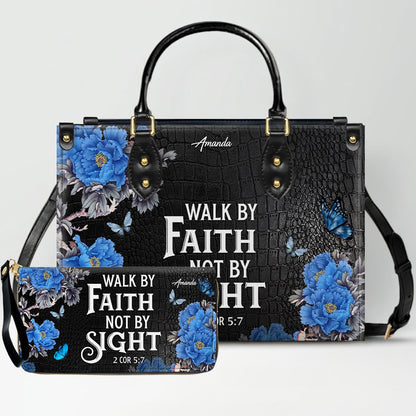 Personalized Christian Leather Handbag & Long Wallet Set – Christian Bible Verse Bag | CHRISTIANARTBAG CAB01012326