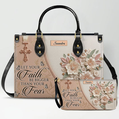 CHRISTIANARTBAG Personalized Leather Handbag and Wallet Set | Beige Custom Name Cross Purse & Long Wristlet Clutch CAB01061626