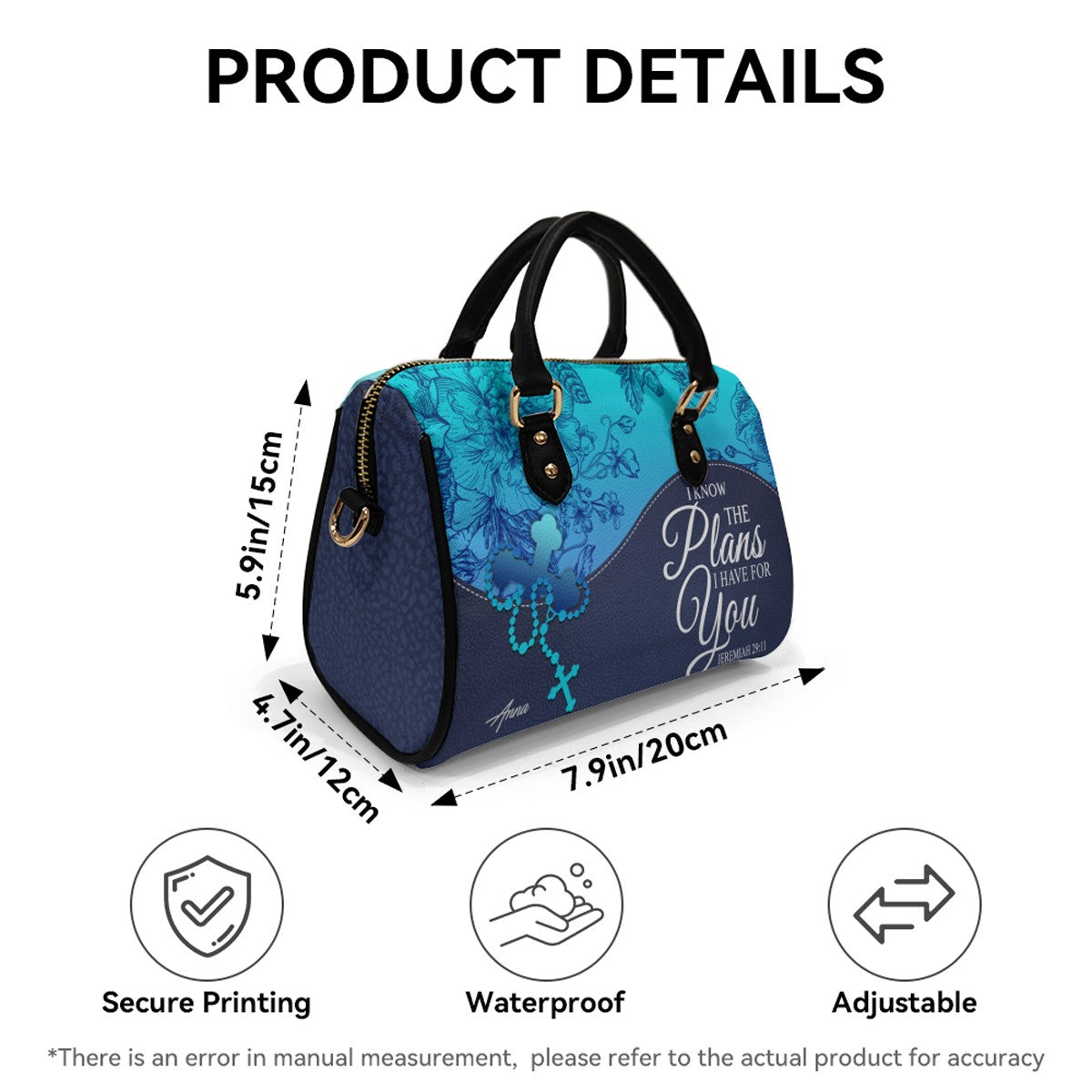 Personalized Mini Leather Satchel – Christian Handbag with Bible Verse | CHRISTIANARTBAG