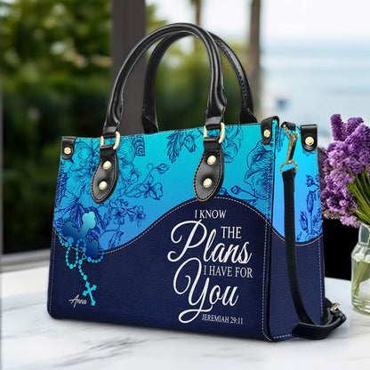 Personalized Christian Leather Handbag & Clutch Purse Set – Custom Name & Bible Verse Gift by CHRISTIANARTBAG