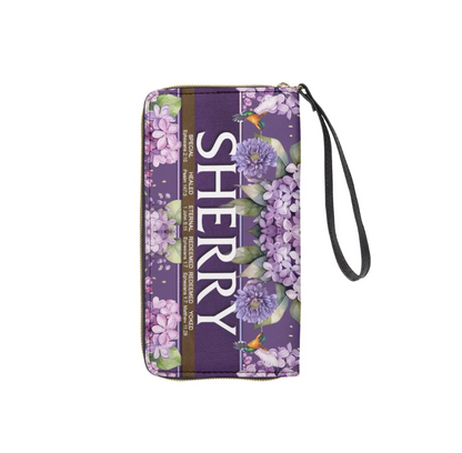 Christianartbag Handbags- Uncover the sacred meaning of your name - Leather Handbag Purple - Personalized Bags - Gifts for Women - Christmas Gift - CABLTB02271024.