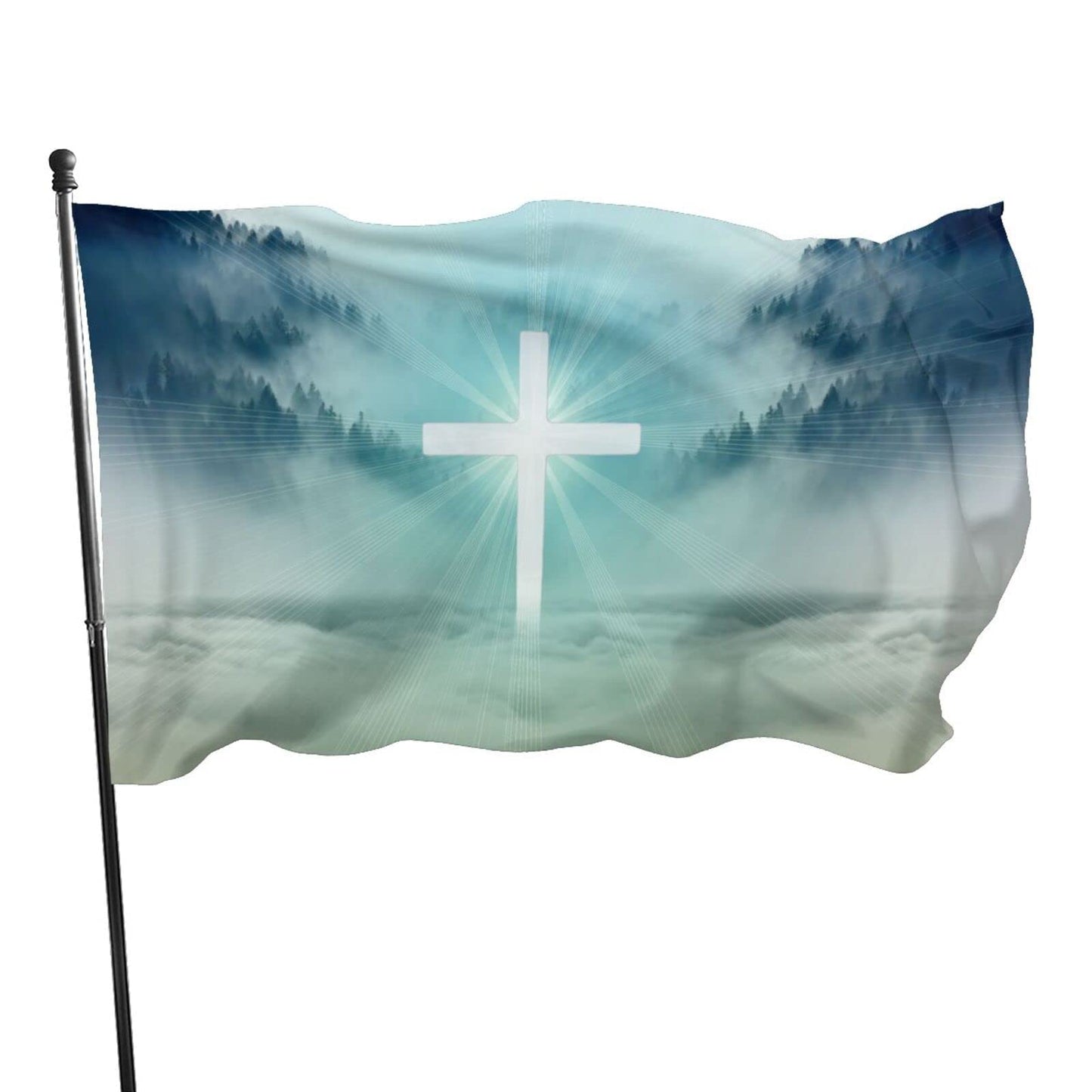 Christianartbag Flag Decor, Jesus Christ He is Risen Christian and Flags Brass Grommets Women Men Gift - Christian Art Bag