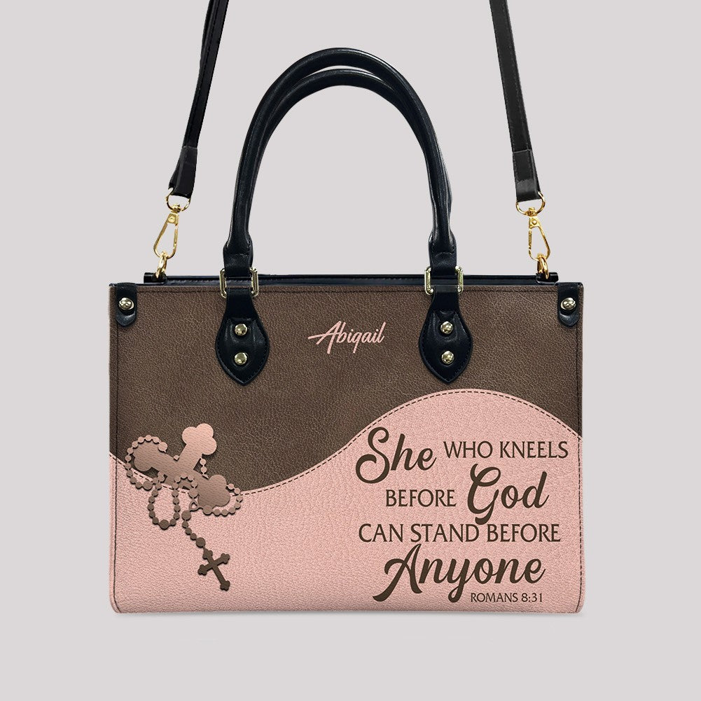 Christian Personalized Leather Handbag for Women – Custom Name & Scripture | CHRISTIANARTBAG