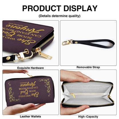 Personalized Leather Handbag & Long Wallet Set – Custom Name & Bible Verse | Elegant Christian Gift for Women