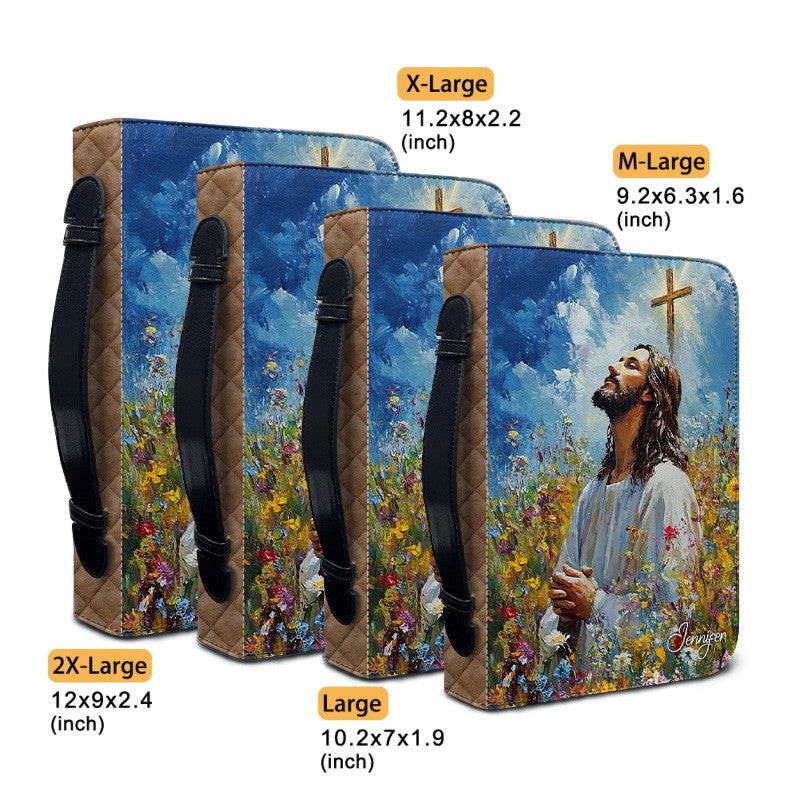 Christianart Bible Cover - God Blessed The Broken Road Christian Bible Cover - Personalized Bible Cover - CABBBCV03021025