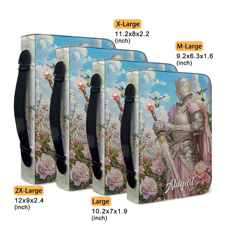 CHRISTIANARTBAG Bible Cover - Uncover the sacred meaning of your name - She is Clothed With Strength and Dignity - Personalized Bible Cover Retro Pink, CABBBCV02051525.