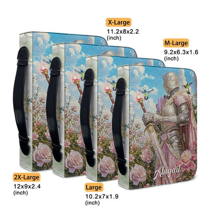 CHRISTIANARTBAG Bible Cover - Uncover the sacred meaning of your name - She is Clothed With Strength and Dignity - Personalized Bible Cover Retro Pink, CABBBCV02051525.