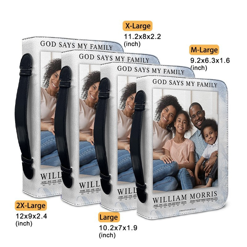 CHRISTIANARTBAG Bible Cover - Uncover the sacred meaning of your name family - Custom Name and Bible Verse - Personalized Bible Cover, CABBBCV015825