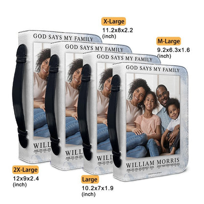 CHRISTIANARTBAG Bible Cover - Uncover the sacred meaning of your name family - Custom Name and Bible Verse - Personalized Bible Cover, CABBBCV015825
