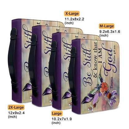 Personalized Bible Cover with Name – "Be Still & Know That I Am God" – Psalm 46:10