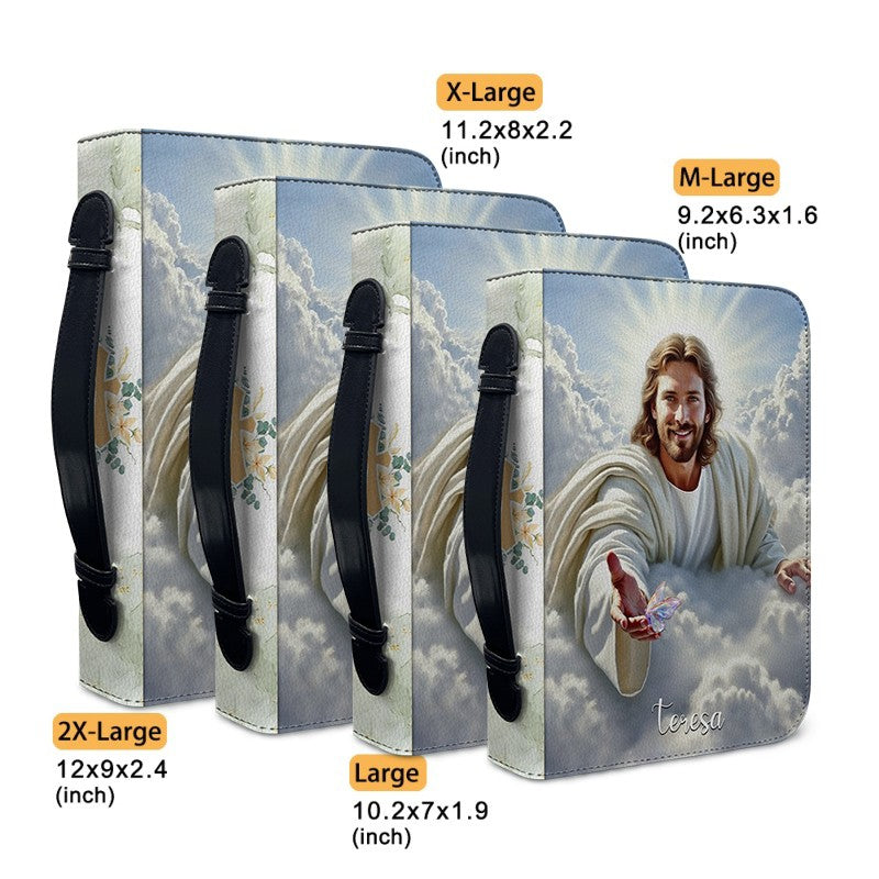 Personalized Bible Cover for Women – I Am a Child of God, Custom Name, Jesus Design | CHRISTIANARTBAG CAB01270625